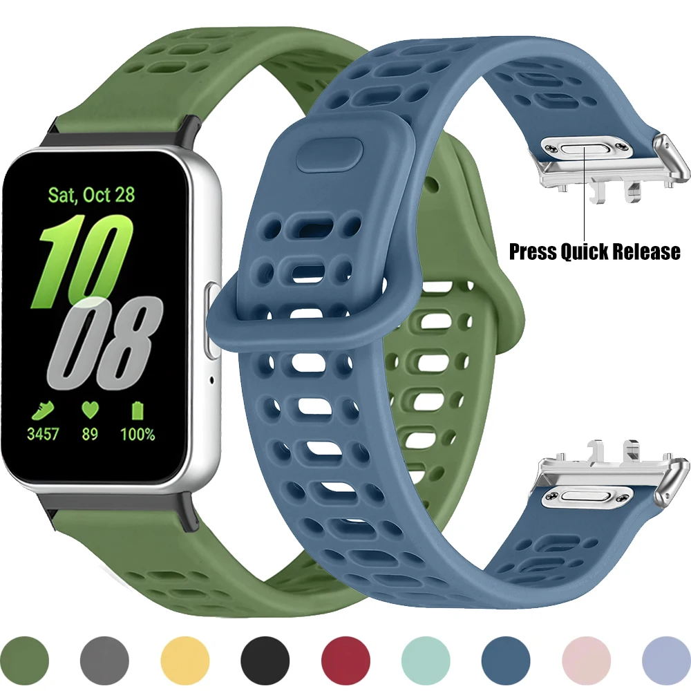 Atmungsaktives Silikonarmband für Samsung Galaxy Watch Fit 3 Sportarmband für Samsung Galaxy Fit3 Band Smartwatch-Zubehör
