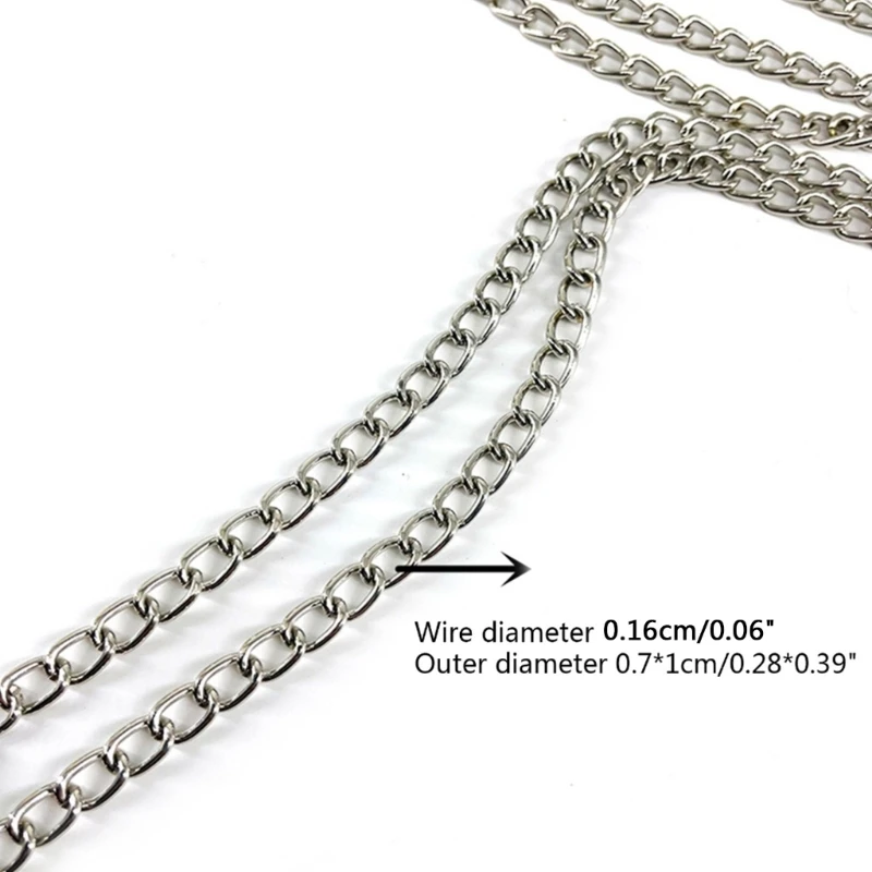 E74B Women Shoulder Bag Chain Metal Bags Chain Strap Crossbody Bag Belt Replacement Accessories