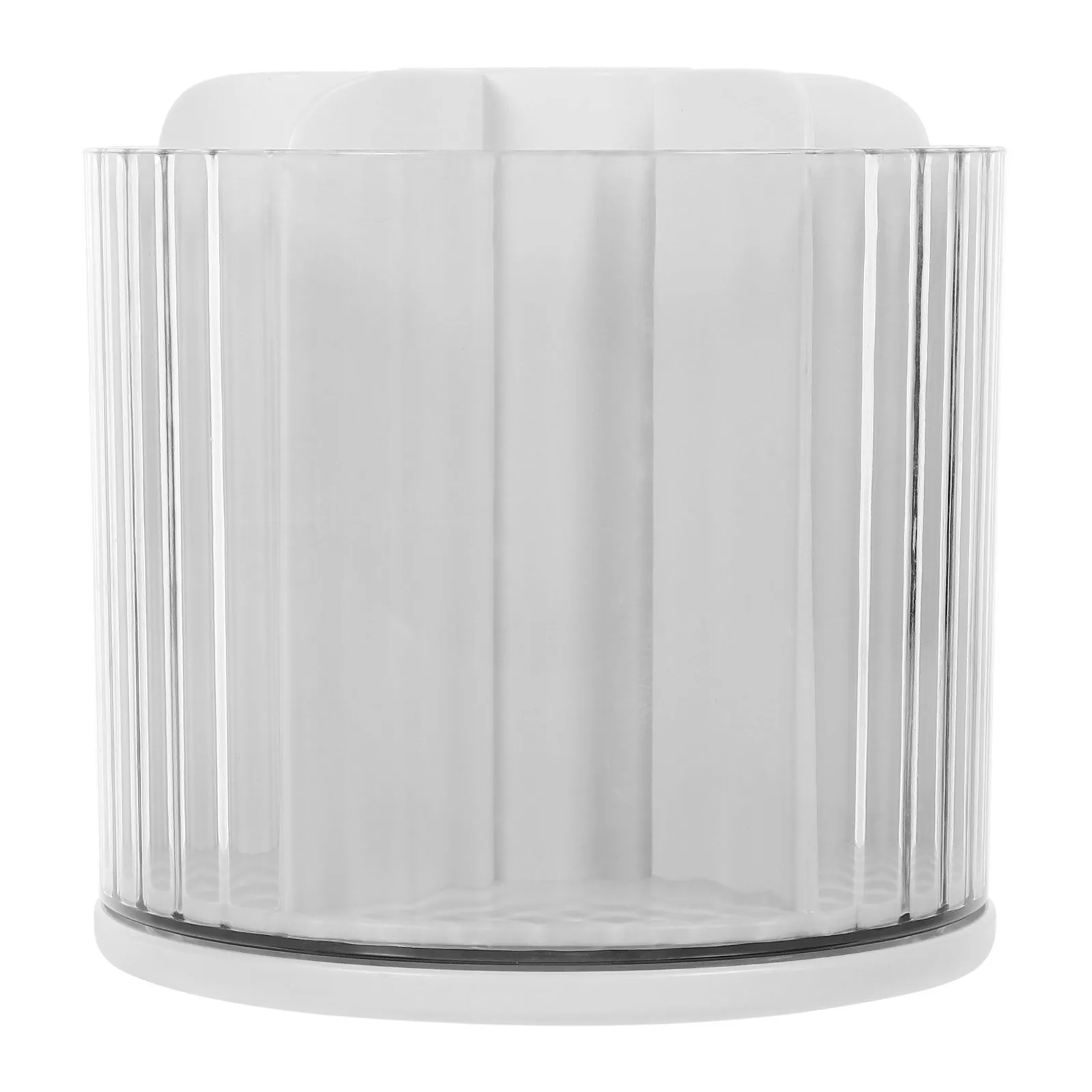 

Rotating Brush Holder Plastic Desktop Organizer Multiple Compartments for Pens Pencils Scissors Office Home