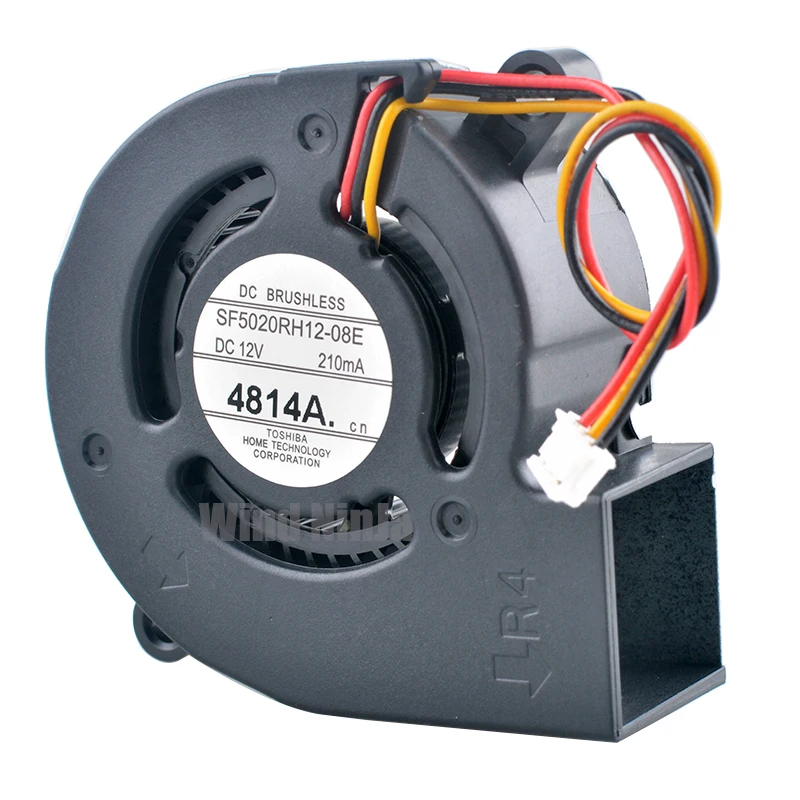 SF5020RH12-08E 5cm 50mm Blower Fan 50x50x20mm DC12V 0.21A 3-Pin Centrifugal Cooling Fan for Projectors - view 5