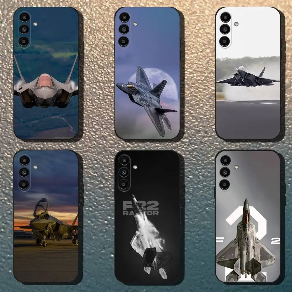 전투기 F35 F-22 라이트닝 전화 케이스 삼성 갤럭시 A13,A21s,A22,A31,A32,A52,A53,A71,A80,소프트 블랙 쉘
