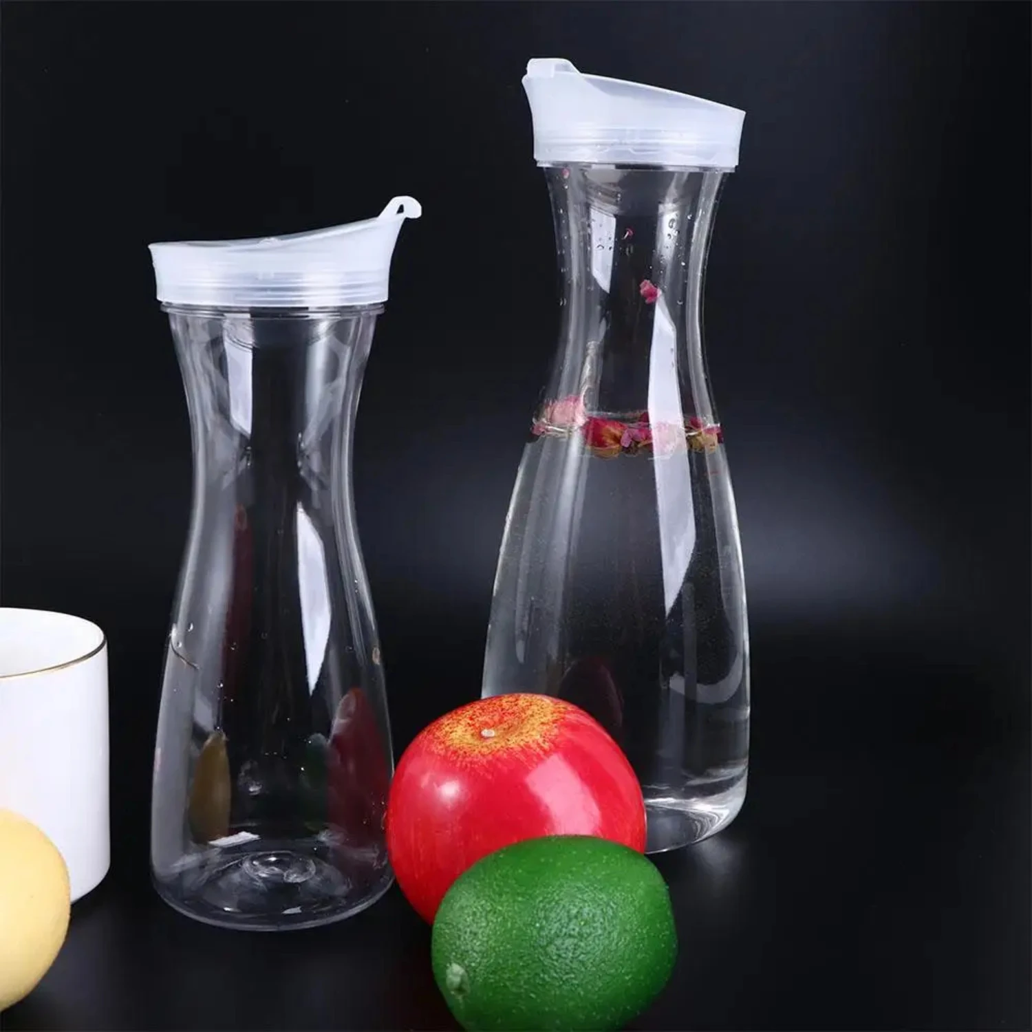 Transparent, Food Grade, Plastic Water Juice Ice Tea Jug With Lid Drinkware - Large Capacity Water Pitcher Bottle