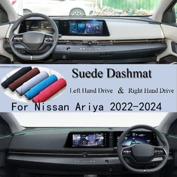 For Nissan Ariya Electric SUV M67 2022 2023 Suede Dashmat Dash Mat Cover Dashboard Pad Sunshade Carpet Car-Styling Accessories