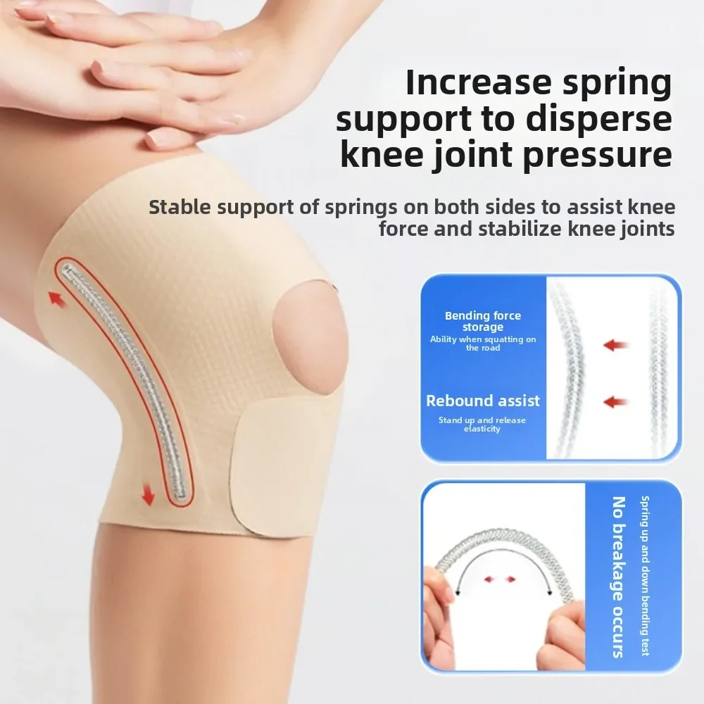 New Summer Ultra-thin Breathable Meniscus Knee Pad with Invisible Support Strip Sports Anti Slip Leg Cover Fixed Knee Protection