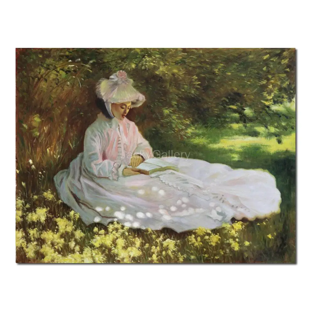 

Морской пейзаж Reader Импрессионист Картина маслом Холст Клод Моне Ручная роспись Искусство для декора паба