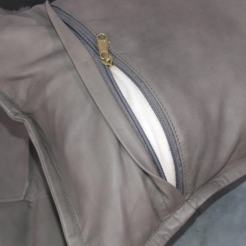 غطاء وسادة من جلد الخراف - غطاء وسادة أريكة من الجلد الطبيعي بنسبة 100% لغرفة المعيشة وغرفة النوم، أغطية رمي مزخرفة، 12x #6