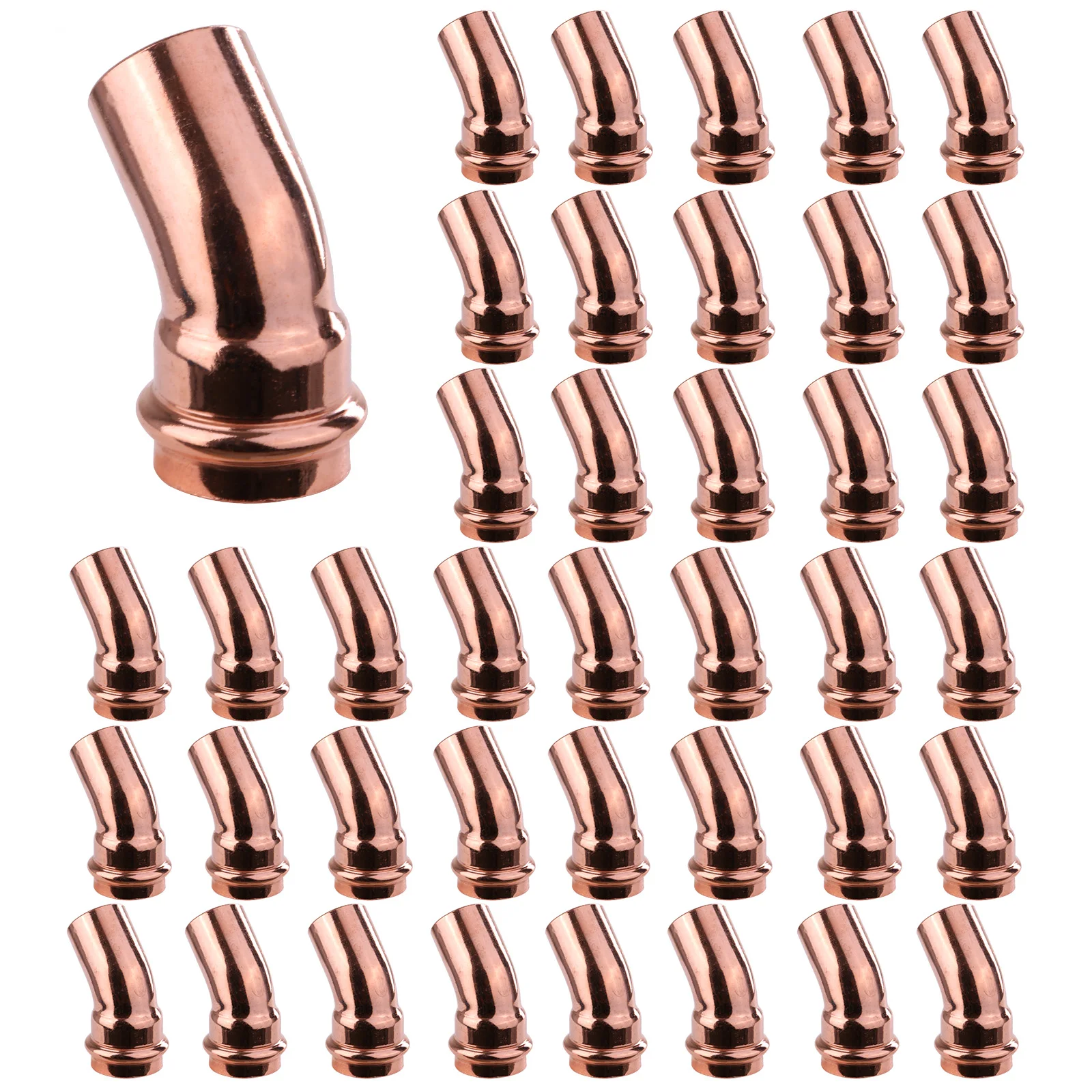 Copper Tubing V-Elbow Fittings Leakproof Copper Solderless Fittings Multi-Purpose Home Plumbing Accessories