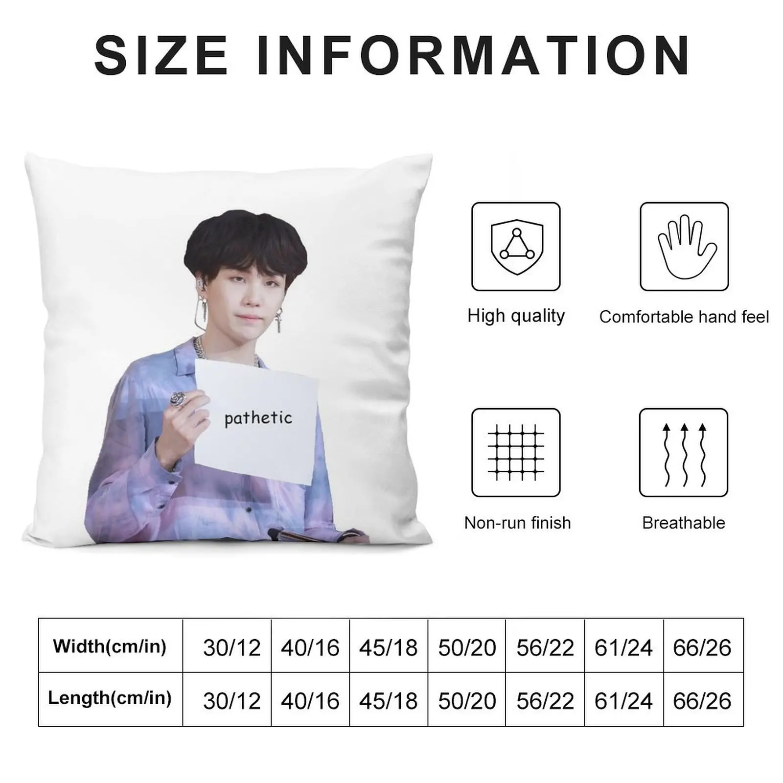 motivational yoongi Throw Pillow Cushions Cover Pillow Decor pillow cover christmas