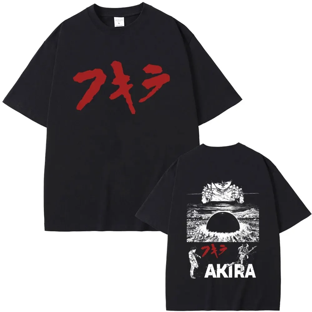 Camisetas Extra Grandes Vintage de los 90 con Estampado de Manga para Hombre y Mujer, Camisetas de Anime Akira, Camisetas de Dibujos Animados de Ciencia Ficción Japonesa, Camiseta de Shima Tetsuo