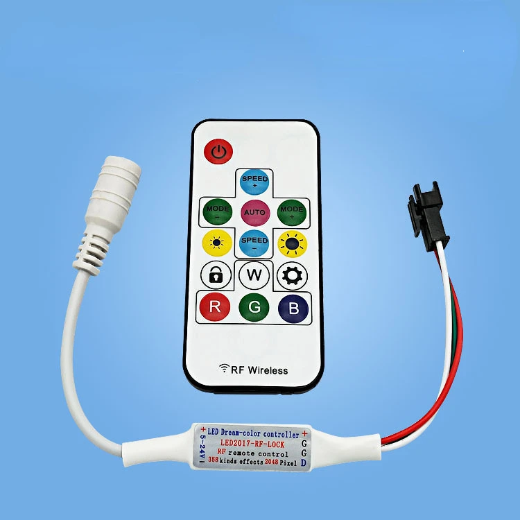 

WS2811 WS2812B Led Pixels Strip Light Controller USB/DC MINI 3Keys RF 14/17/21Keys Led Tape Remote Controller DC5-24V