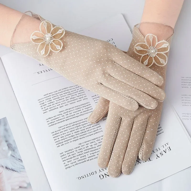 Guanti per protezione solare da donna Guanti per protezione solare estivi e primaverili da donna Guanti da ciclismo da esterno elastici sottili da ciclismo e da corsa