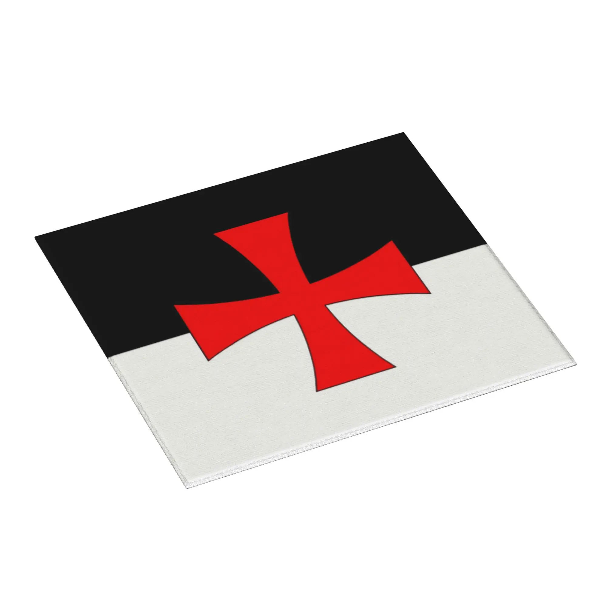 Knights Templar Flag Non‑Slip Waterproof Absorbent Barware Tableware Oil Proof Medieval Warrior Crusades Cross Mat For Kitchen