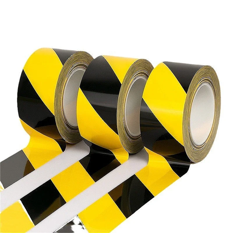 5cm/10cm Reflective Warning Tape Black and Yellow Diagonal Reflective Tape Traffic Sign Ground Reflective Tape Safety Stickers