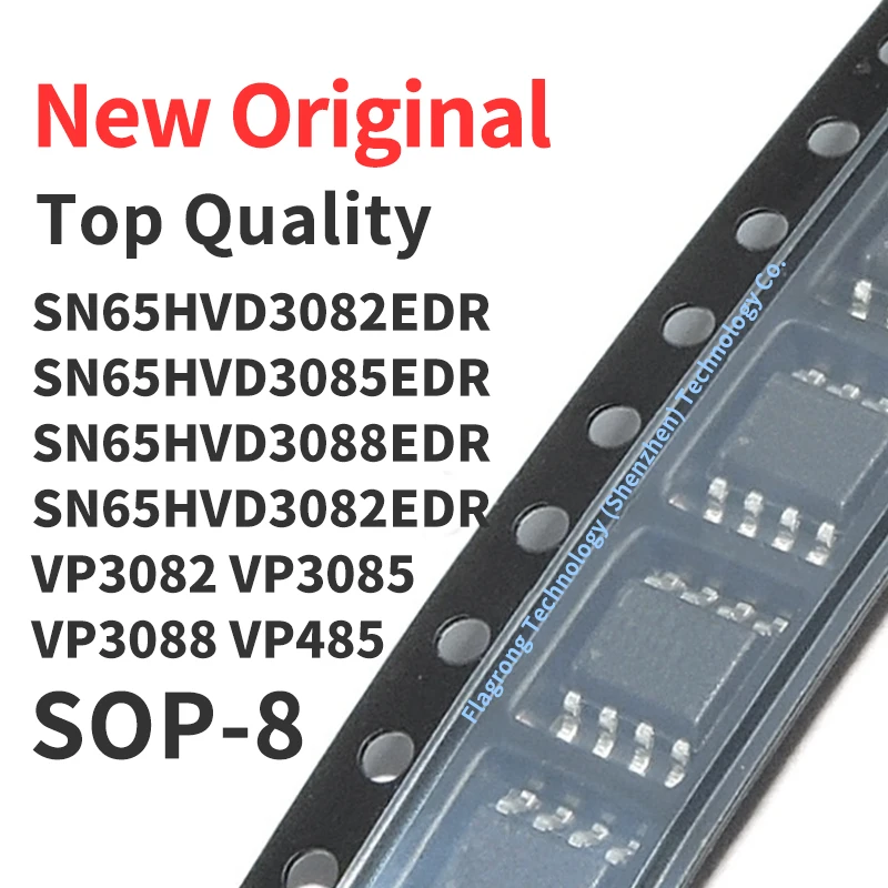 10 Pieces SN65HVD3082EDR SN65HVD3085EDR SN65HVD3088EDR Silkscreen VP3082 VP3085 VP3088 VP485 SOP-8 Chip IC