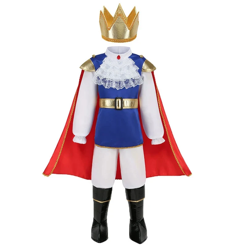 

☤2026 Boy Cosplay Prince Costume, Children's Halloween King Cosplay Costume Tinkerbell Aurora Kindergarten Performance Costu☤~