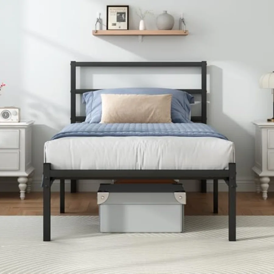 

Bed Frames with Headboard and Footboard 14 Inch Metal Platform Size Bed Frame with Steel Slat Support No Box Spring Needed Nois