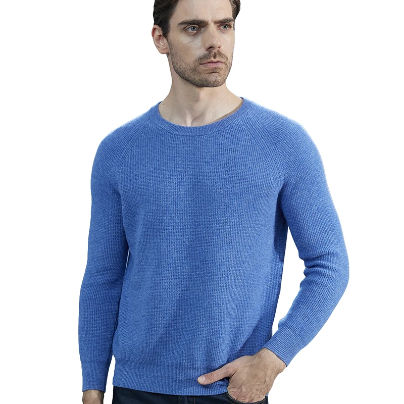 Men Knitted Sweaters Cashmere Sweater 100% Merino Wool O-Neck Long-Sleeve Thick Black Pullover Winter Fall Male Jumpers Clothing