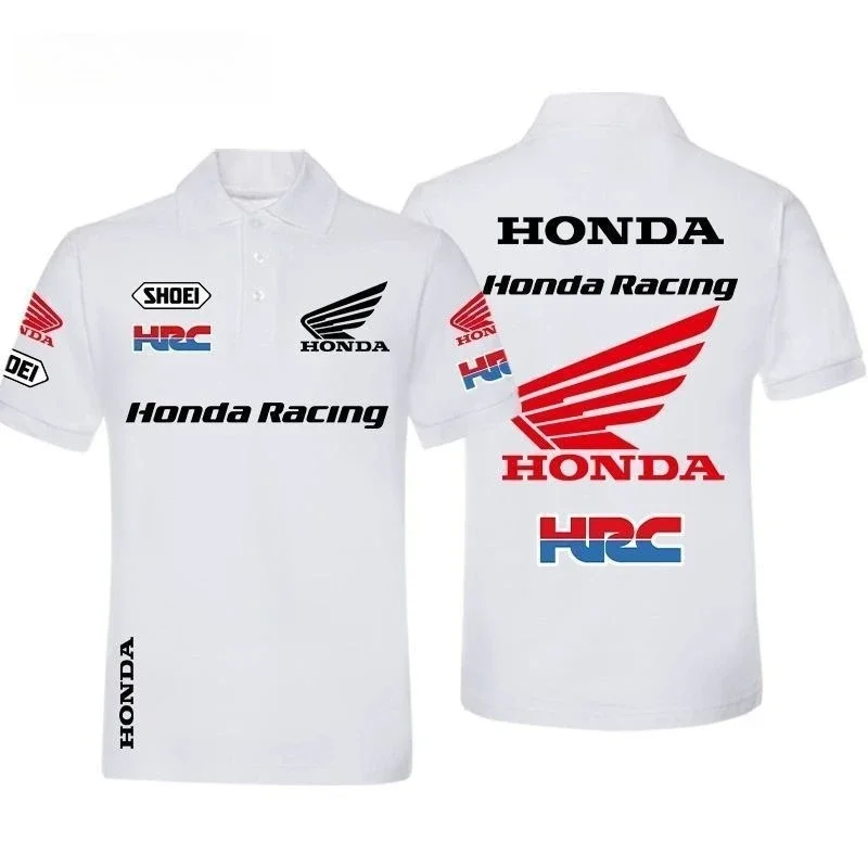 

2025 Honda Men's Women's POLO Shirts GIGA Industrial Motorcycle Summer T-Shirts Civic Fit Heavy Locomotive Riding Short Sleeves