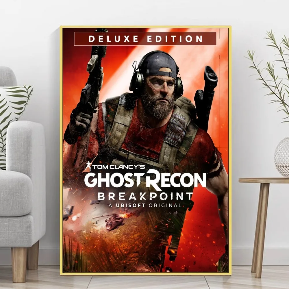 Ghost Recon Breakpoint  Game Anime Posters Sticky Fancy Wall Sticker for Living Room Bar Decoration Room Wall Decor