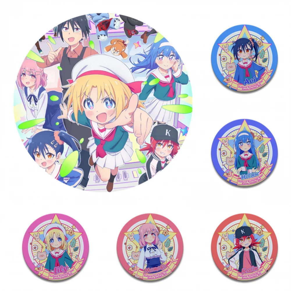 

58 мм аниме культурный обмен с игровым центром девушка косплей костюм значок булавка SPTE жестяная брошь ﻿ Опора Xmas Gilf