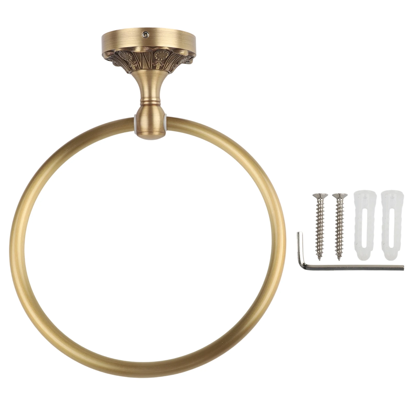 As Shown In The Picture Brass Towel Holder Decorative Brass Towel Ring Wall Mounted Ring Suitable For Multiple Rooms