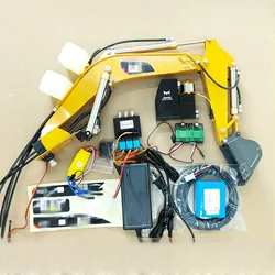 RC Excavator Metal Hydraulic Machine Arm HUINA 580 RC Excavator Upgrade Hydraulic Pump Integrated Oil Tank Parts System