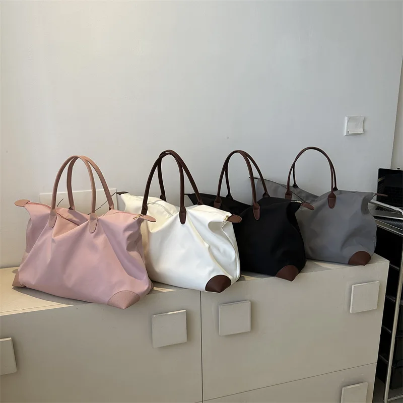 Bolsa transversal feminina de grande capacidade com um ombro, impermeável, pano oxford, bolsa axilas, moda simples, nova, 2024