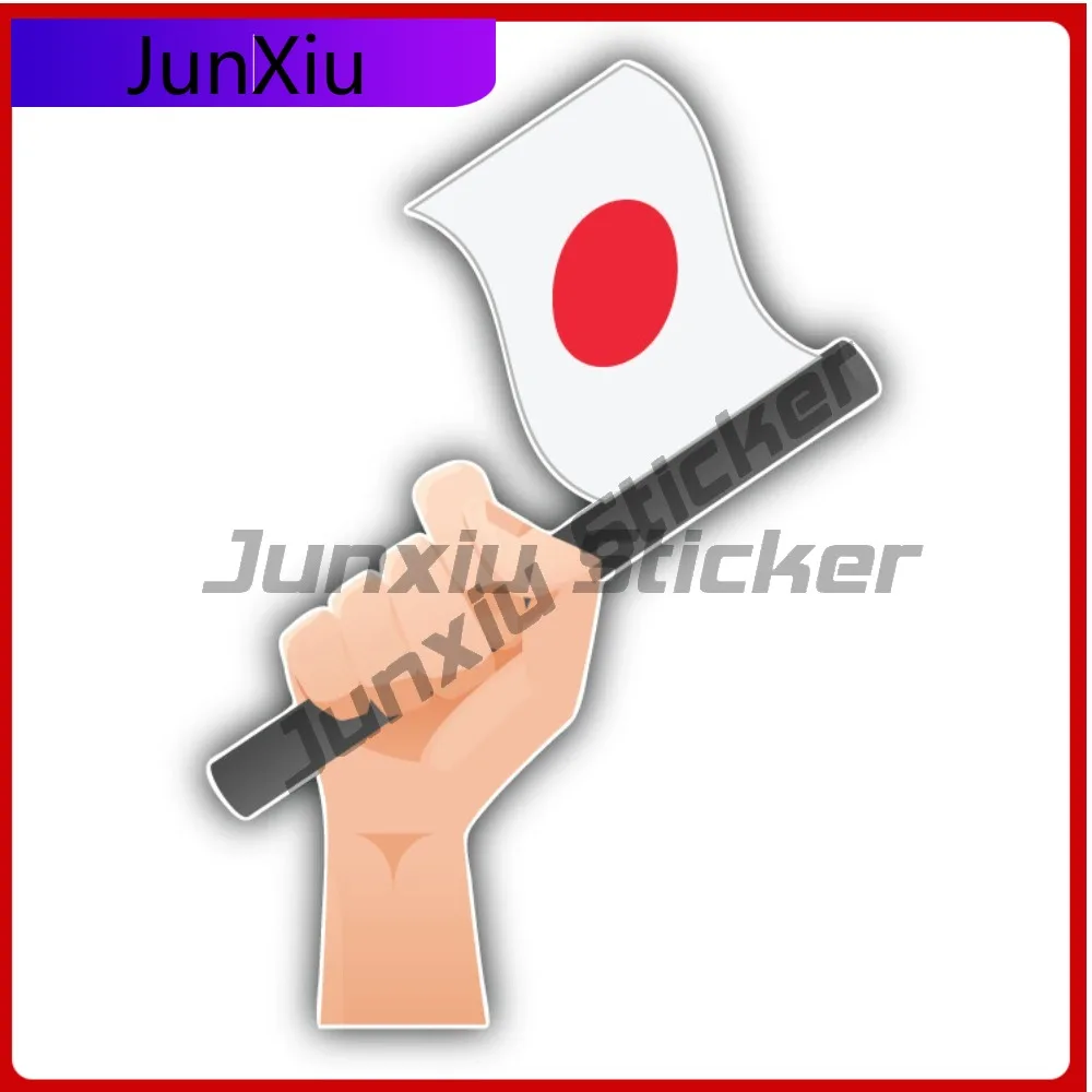 

Japan Flag Hand Unique Best Gift Durable Modern Motorcycle Decal Accessory Waterproof Vinyl Car Laptop Window Bumper Auto