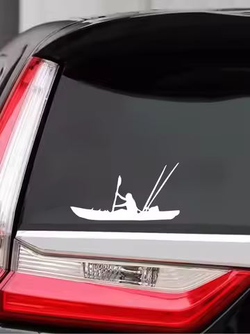 Funny Fishing Kayak Fisherman Personalized Car Stickers Vinyl Waterproof Decals Universal Auto Exterior Decoration Accessories