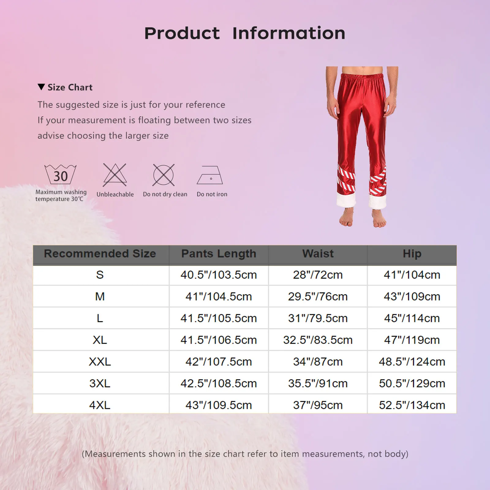 الرجال عيد الميلاد موضوع حفلة زي حزام مطاط التباين اللون المخملية السراويل الفضفاضة سانتا كلوز عطلة المهرجانات تأثيري ارتداء