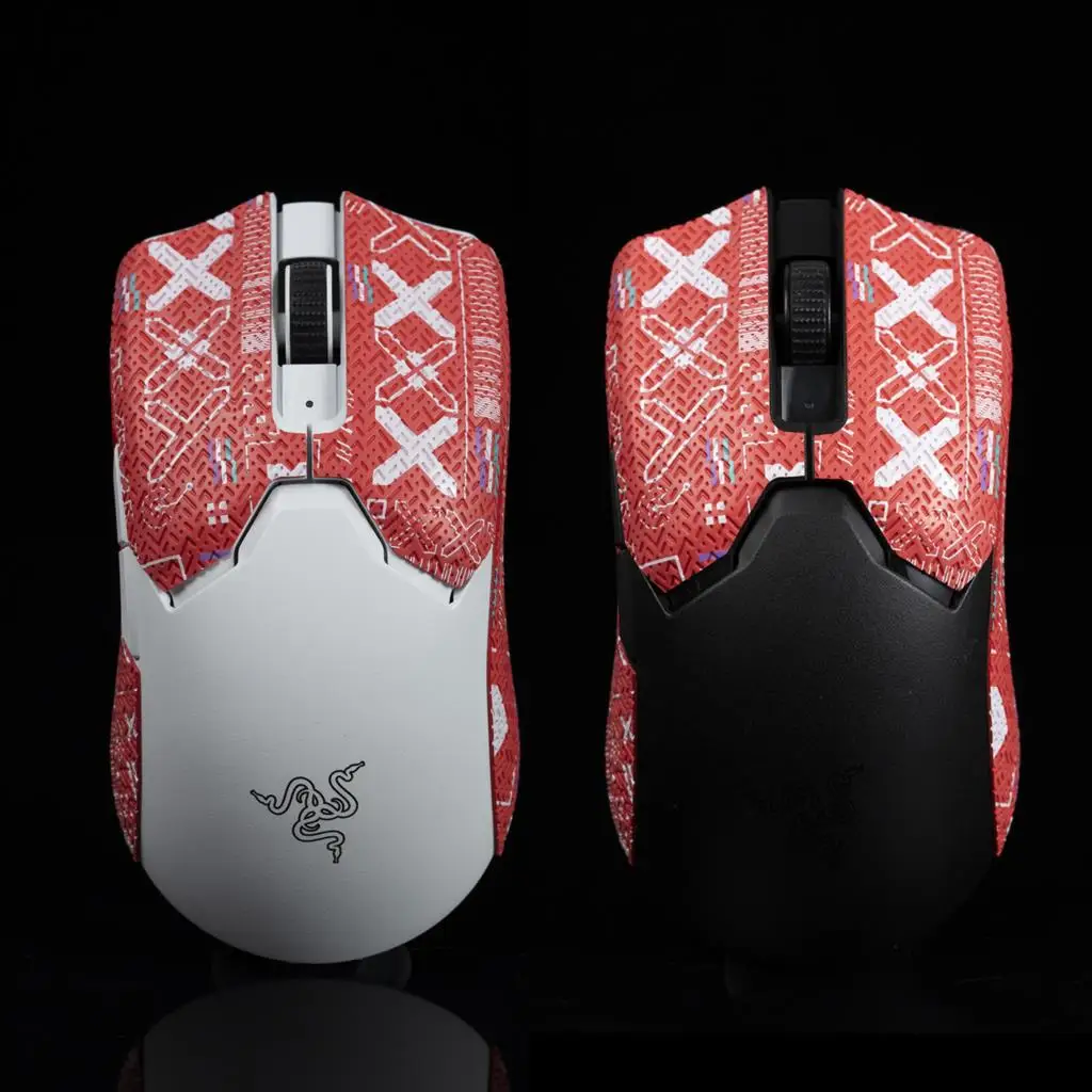 BTL Mouse Grip Tape Skate Handmade Sticker Non Slip Lizard Skin Suck Sweat For Razer Viper V2 Pro Wireless DIY Hokeyio Mouse