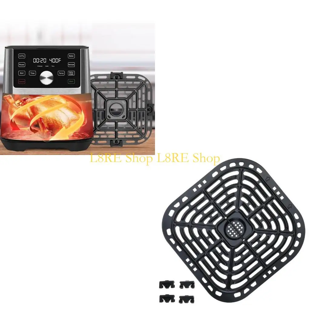 l8re square 6qtエアフライヤー交換用グリルプレートパン