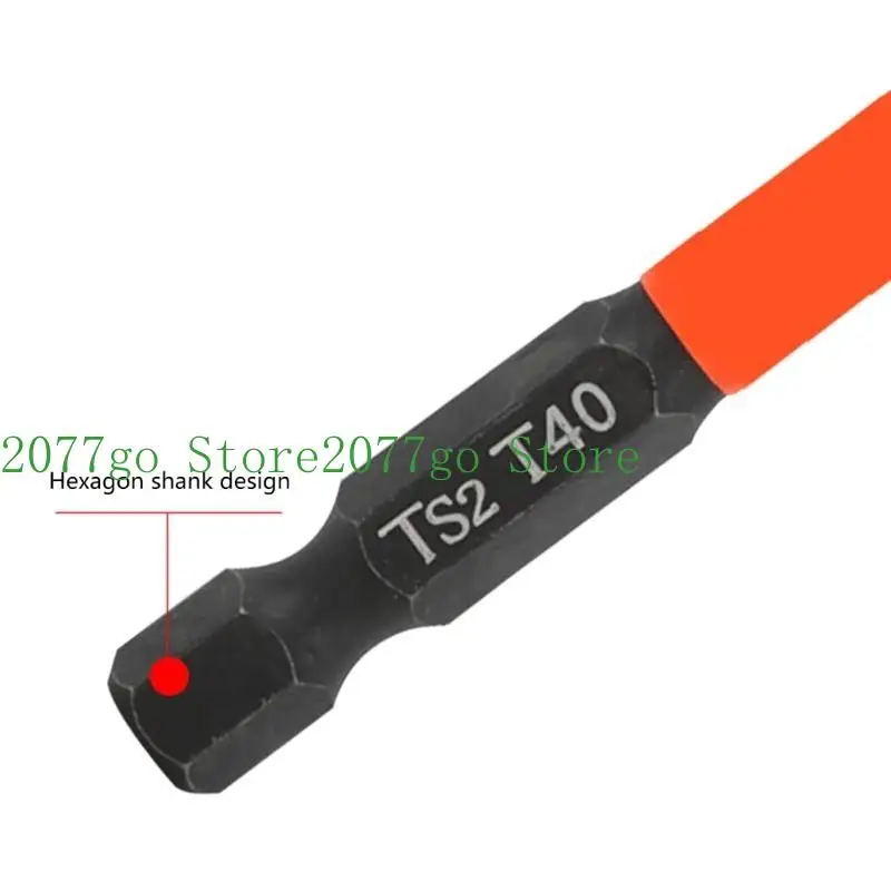 

Y1UD 11Pcs T 10 to T40 Screwdriver Bit Set Star Screwdriver Bits Set 100mm Steel for Furniture Assembly and More