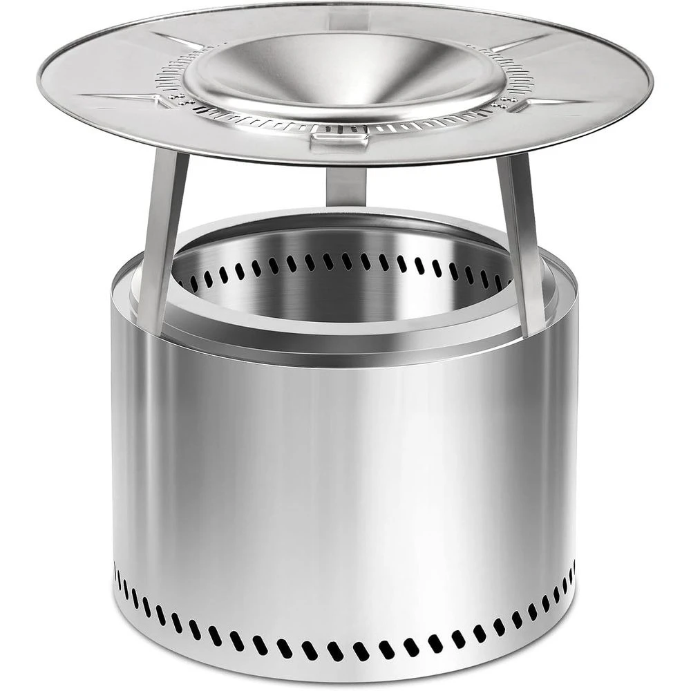 

20in Outdoor Wood-Fired Fire Pit with Heat Reflector, Ideal for Social Gatherings and BBQs