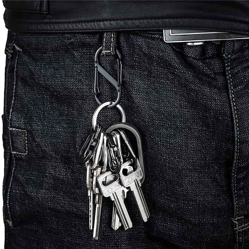 

60 шт. S-образный карабин, небольшой сверхлегкий многофункциональный брелок для кемпинга, рыбалки, путешествий, скалолазания