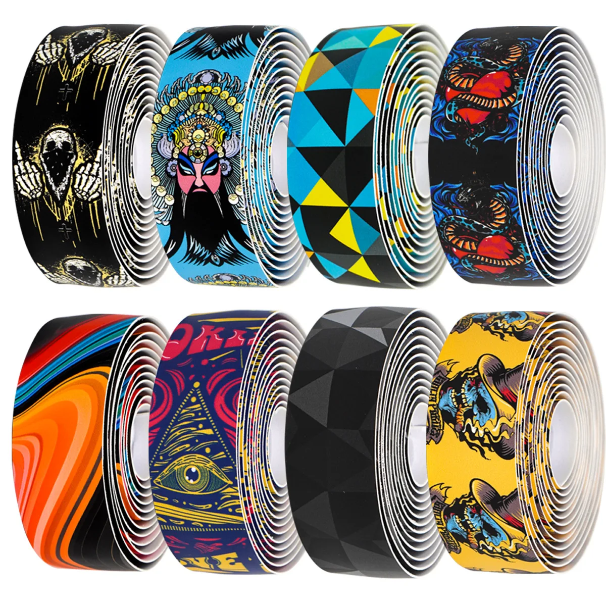 Road Bike Handlebar Tape Non-slip Shock-absorbent Sweat-absorbing Drop Bar Wrap Long Tape for Fixed Gear Bike