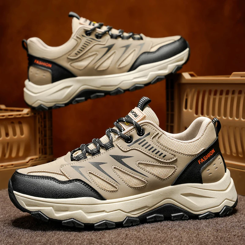 

Походная обувь, мужская обувь, противоскользящая уличная спортивная обувь с низким берцем, мужские удобные мягкие дышащие кроссовки на шнуровке для мужчин