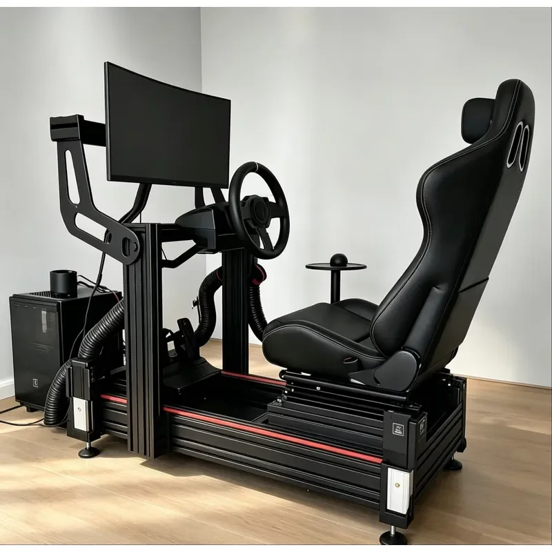 Indoor Arcade Motion Racing Simulator Cockpit, Thickened 4080 Aluminum Frame With Soft Sponge Wear-resistant Anti-fatigue