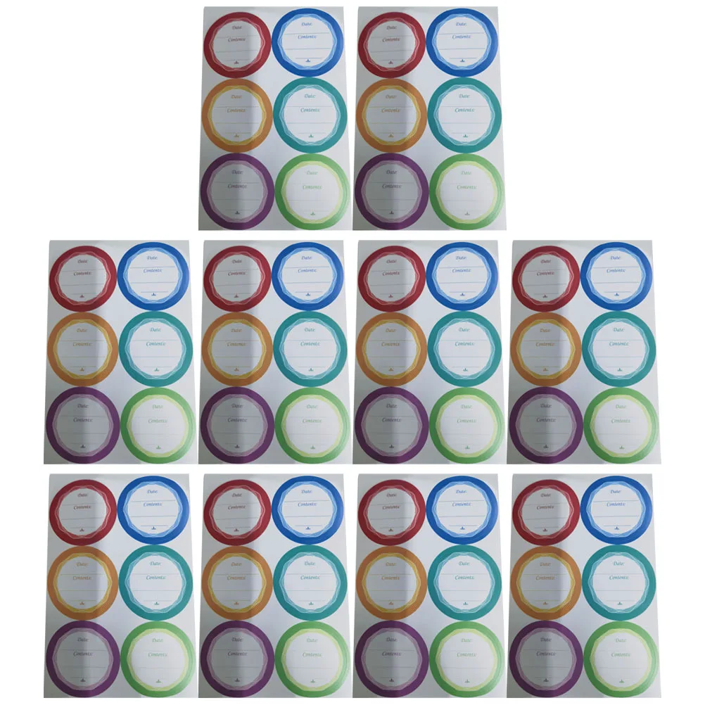 60pcs Waterproof Date Labels Multi-Function Food Label Stickers For Kitchen Office Freezer Bottle Supplies Blank Handwriting