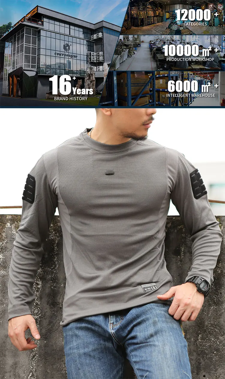 EMERSONGEAR Blue Label UMP Frogmen T-Shirt Herren Bodybuilding Fitness Sport Shirt Laufen Schießen Sportbekleidung T-Shirt – Detail 2