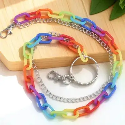 

1Pcs Rainbow Pants Chain Waist Chain Colorful Fashion Waist Jewelry Chic Clothes Decor Accessory Clothes Decor Accessory