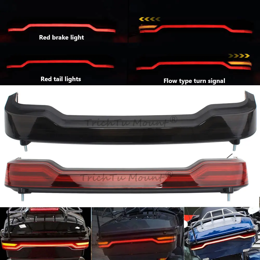 

Motorcycle Tour-Pack King Rear Brake Tail Light LED Turn Signal Lamp For Harley Touring Road Electra Glide Ultra FLHTK FLTRU