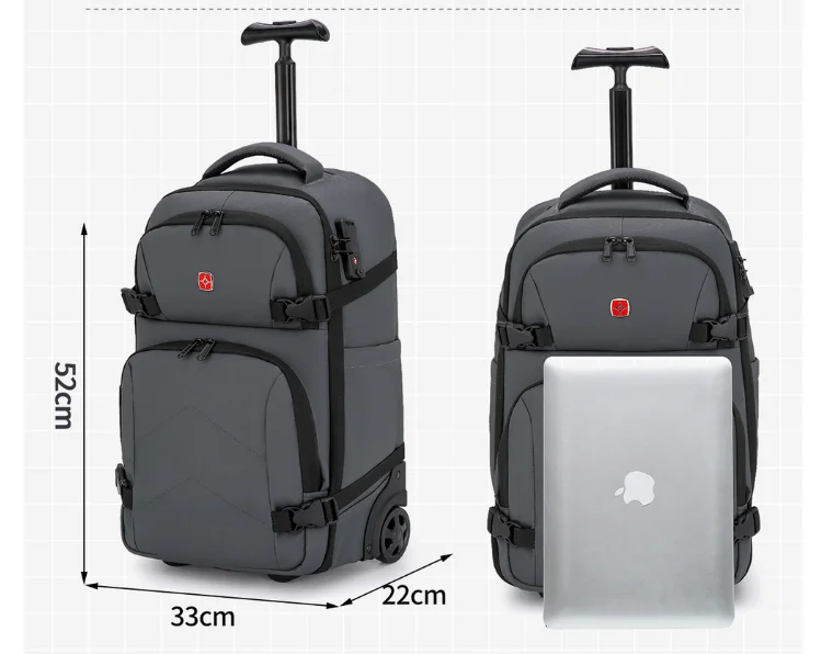 

Travel Rolling luggage bag with Wheels 20 inch oxford Luggage Suitcase School Trolley Bag For Boys School Travel Rolling Luggage