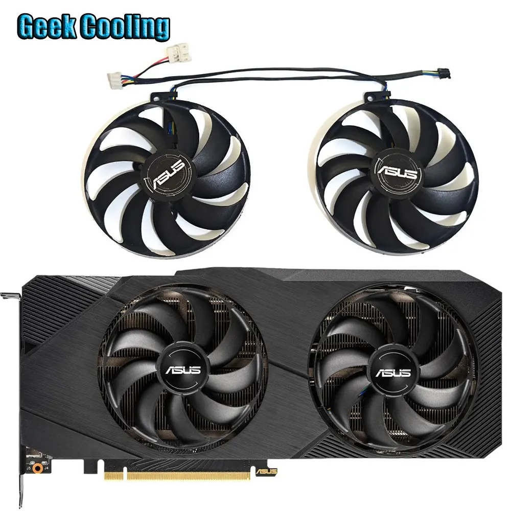 

NEW 2FAN PLD09210S12H T129215SU FDC10H12S9-C Video Card Cooler Fan，For ASUS DUAL RTX 2080S、RTX 2070S、RTX 2070、RTX 2060 SUPER EVO