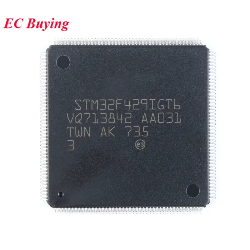 5Pcs/1pc STM32F429IGT6 STM32 F429IGT6 STM32F429 STM32F F429IG LQFP-176 ARM Cortex-M4 32-bit Microcontroller MCU Chip IC