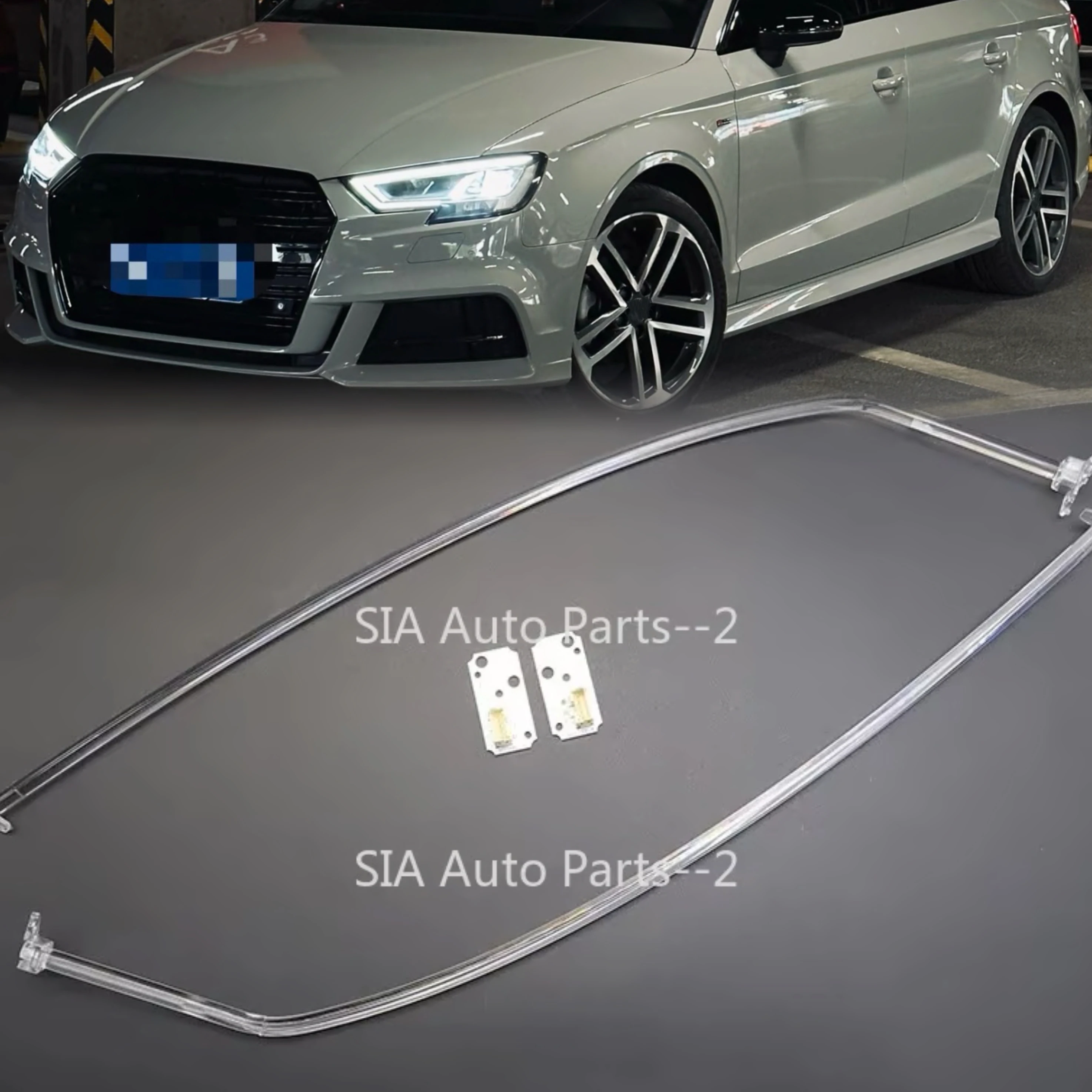 

For Audi A3 2017-2020 LOW Car DRL CHIP Light Guide Strip Angel Eye Light Guide Tube Ballast Chip Module Parts White light