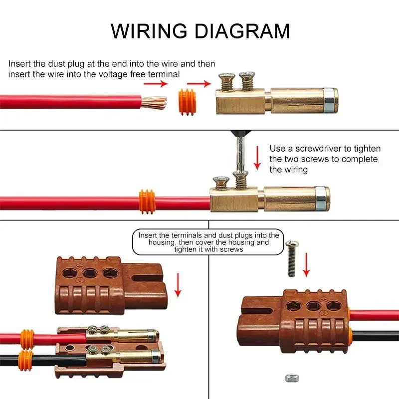 100A Male Female Connector High Current SY Solder-free Power Charging Plug for Truck Generator Joint Parking Air Condition - Image 5