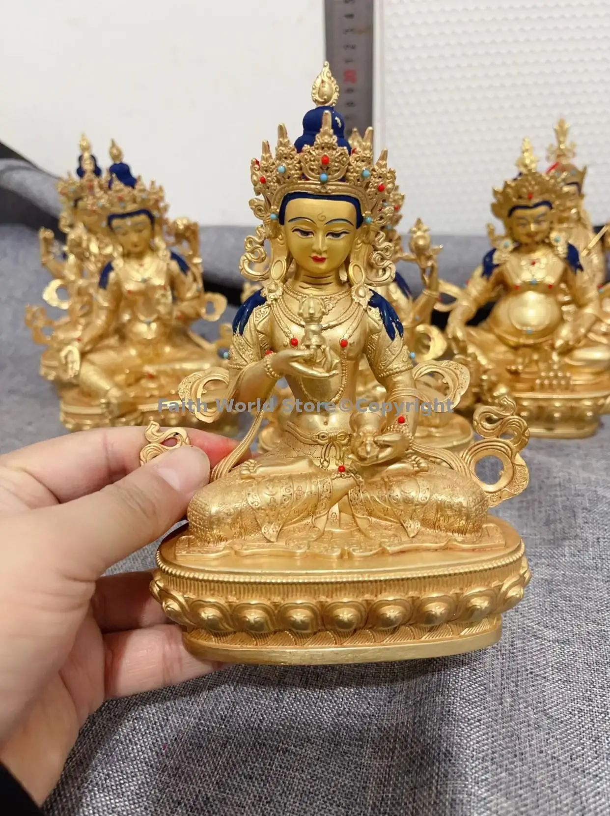 2025 gilding Vajrasattva Vajra power Buddha statue Buddhism Tibet Thailand Nepal family Protector Exorcism Bless safety healthy