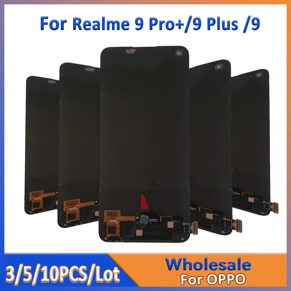 

Wholesale 3/5/10 Pieces/Lot For OPPO Realme 9 Pro+ LCD Screen Touch Assembly For Oppo Realme 9 Plus 9 Display