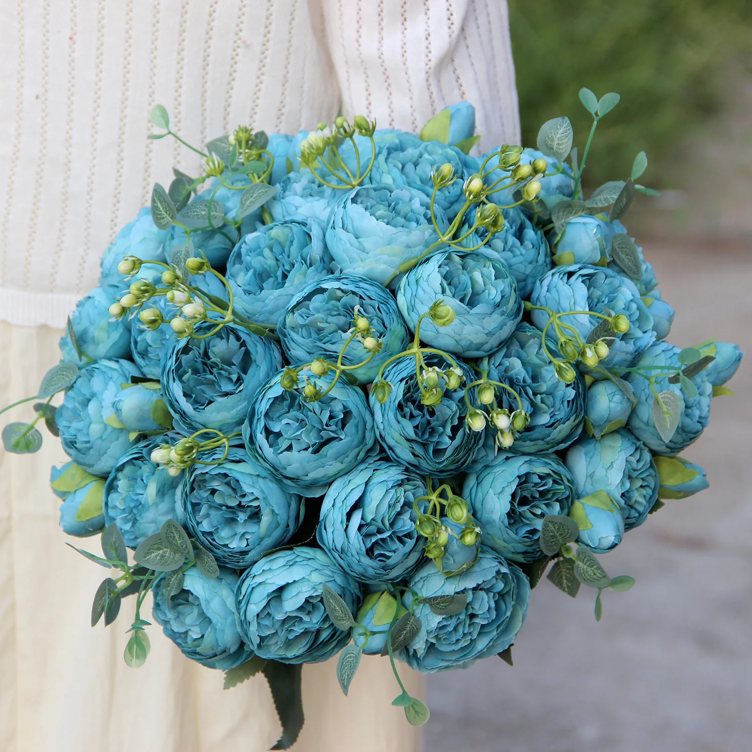 

4PCS Artificial Flowers Silk Persian Peony Outdoor Garden Festival Wedding Bridal Bouquets Home Vase Table DIY Gifts Box Decor